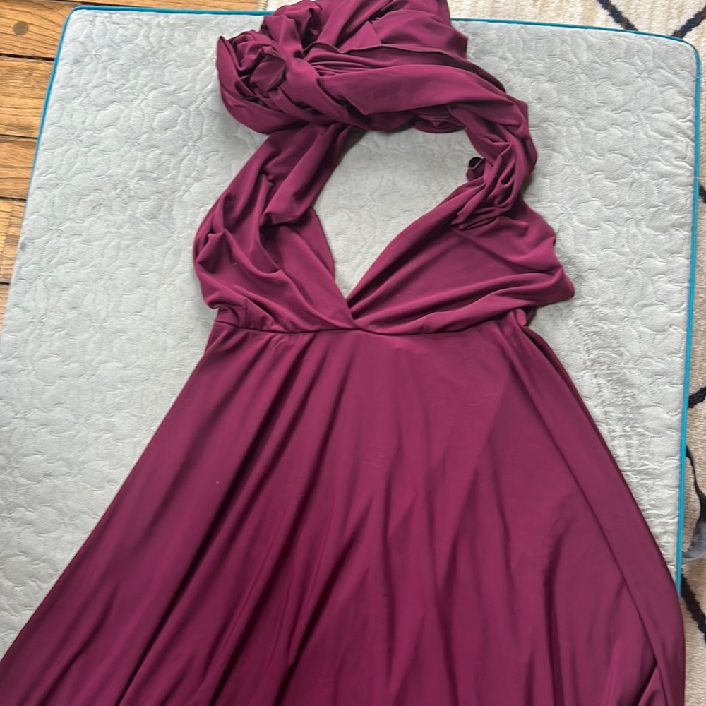 Infinity wrap floor length dress